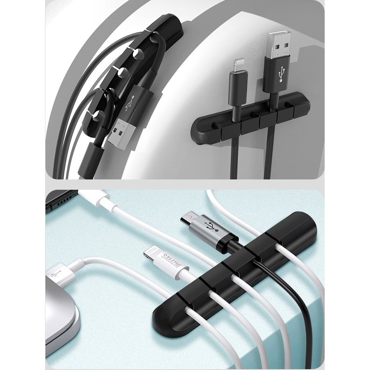 Staza Kabel Organiser Zwart Zelfklevende Kabelclips