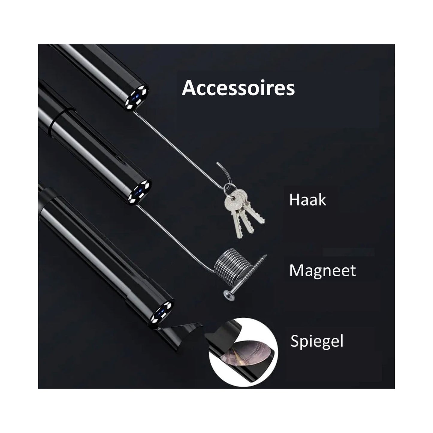 Inspection Camera 5M with Screen – 1080P HD Endoscope