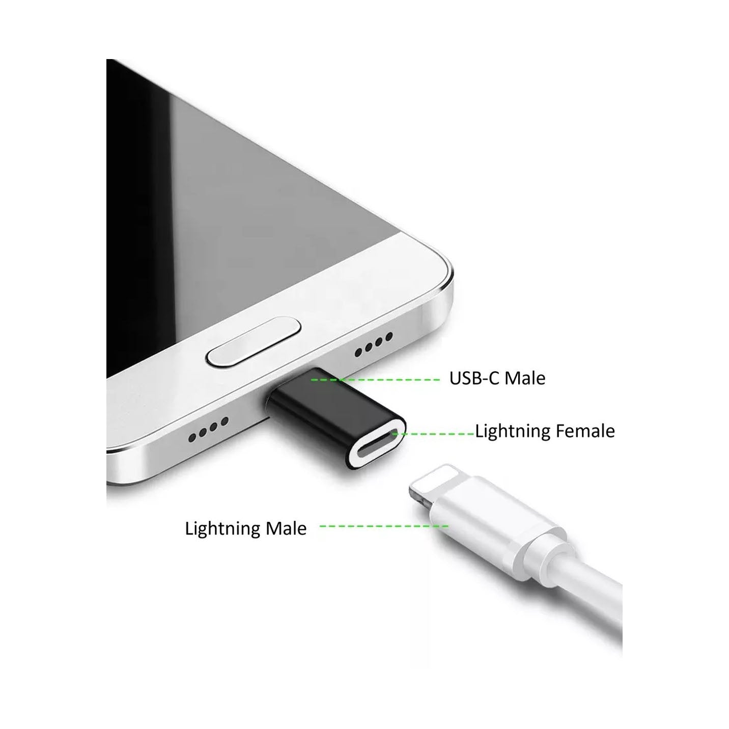 Staza USB-C naar Lightning Adapter – Compact Zwart