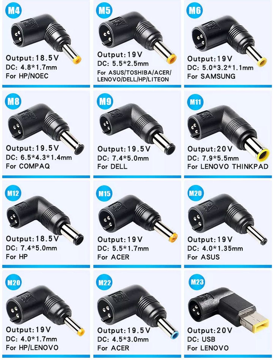 Universele laptop adapter