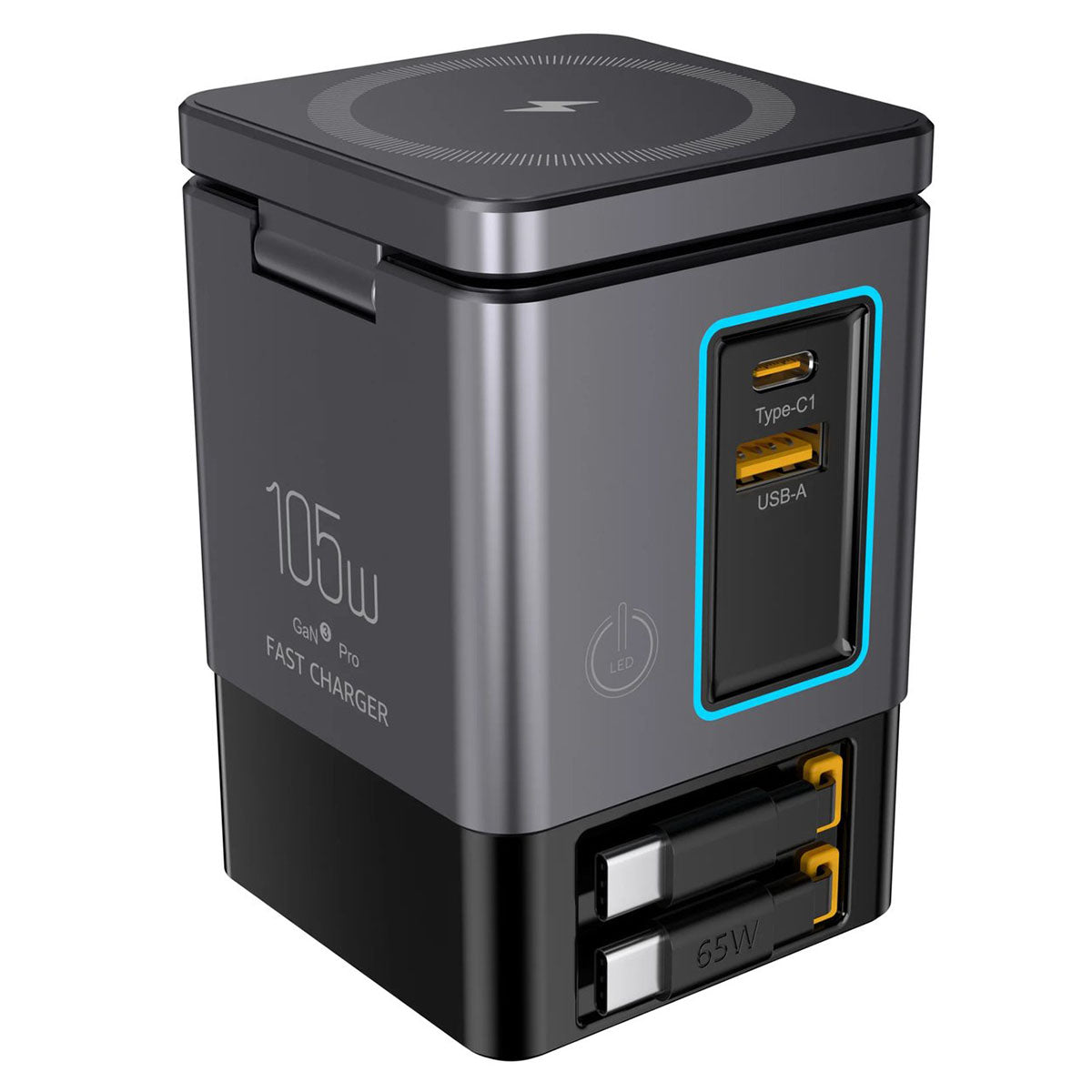 105W Oplaadstation 6-in-1 met Draadloze Snellader