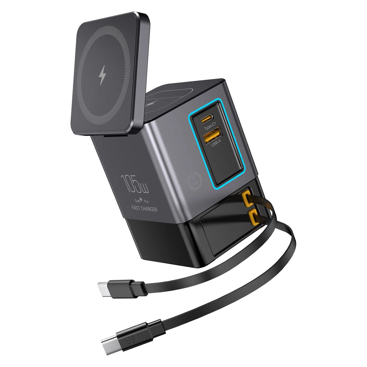 105W Oplaadstation 6-in-1 met Draadloze Snellader