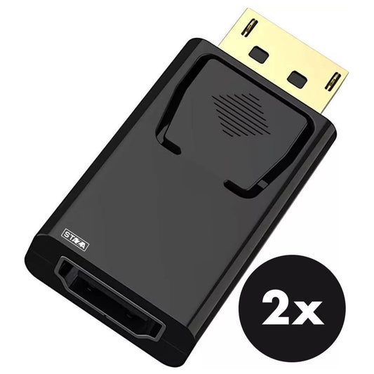 2x Staza DisplayPort naar HDMI Adapter Full HD Zwart