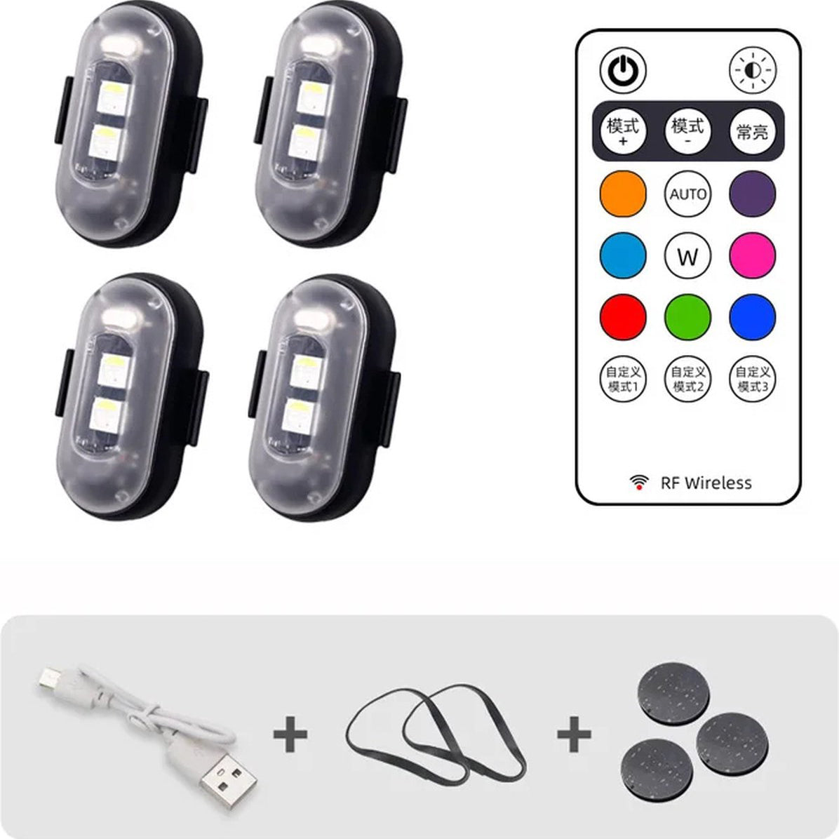 LED Noodverlichting 2-Pack RGB – 8 Kleuren & 10 Modi