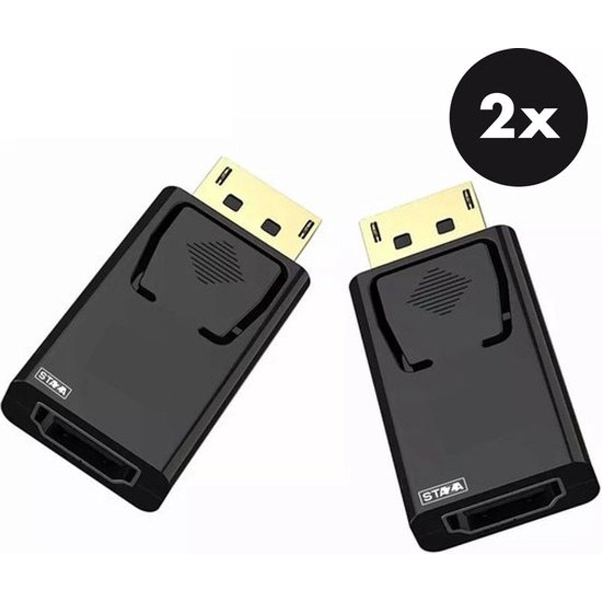 2x Staza DisplayPort naar HDMI Adapter Full HD Zwart