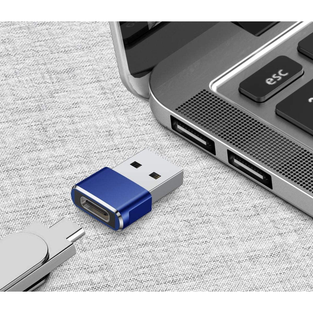 USB-C naar USB Adapter 2-Pack – USB 3.1 Blauw