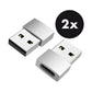 USB-C naar USB Adapter 2-Pack – USB 3.1 Converter Grijs