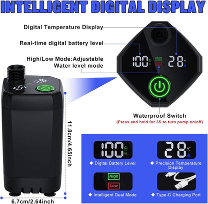 Draagbare Kampeerdouche USB-C – IPX7 & 6000mAh