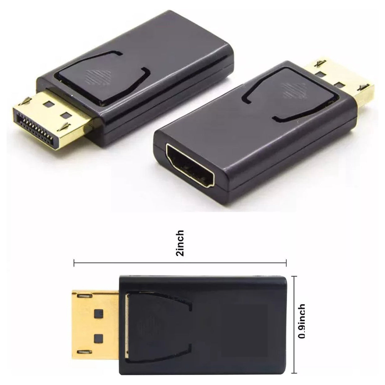 2x Staza DisplayPort naar HDMI Adapter Full HD Zwart