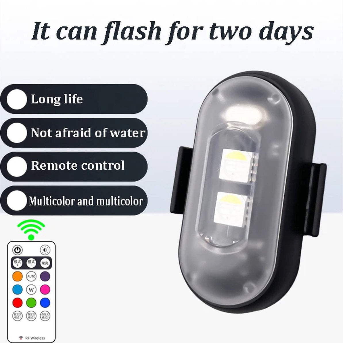LED Noodverlichting 2-Pack RGB – 8 Kleuren & 10 Modi