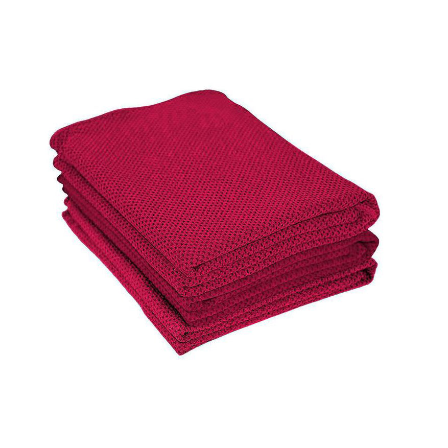 Set van 3 Verkoelende Sporthanddoeken Microvezel Rood