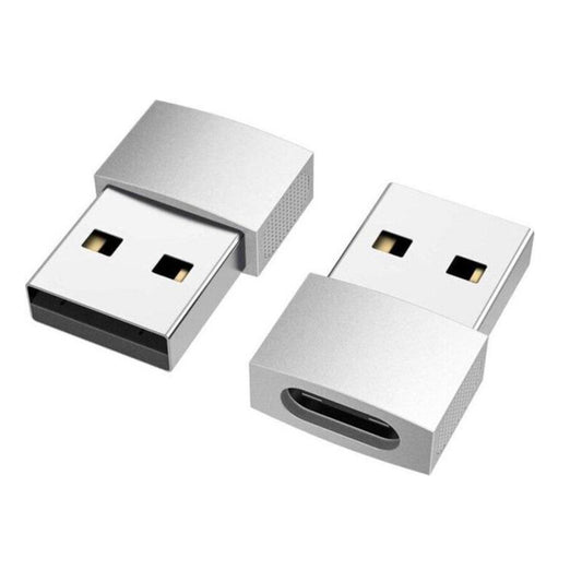 USB A 3.0 naar USB-C Adapter Zilver Snelle Data Overdracht