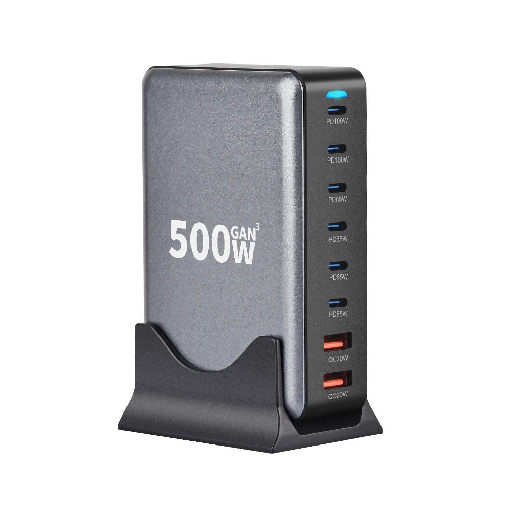 200W USB-C Snellader 6 Poorts – 100W PD Desktop Charger