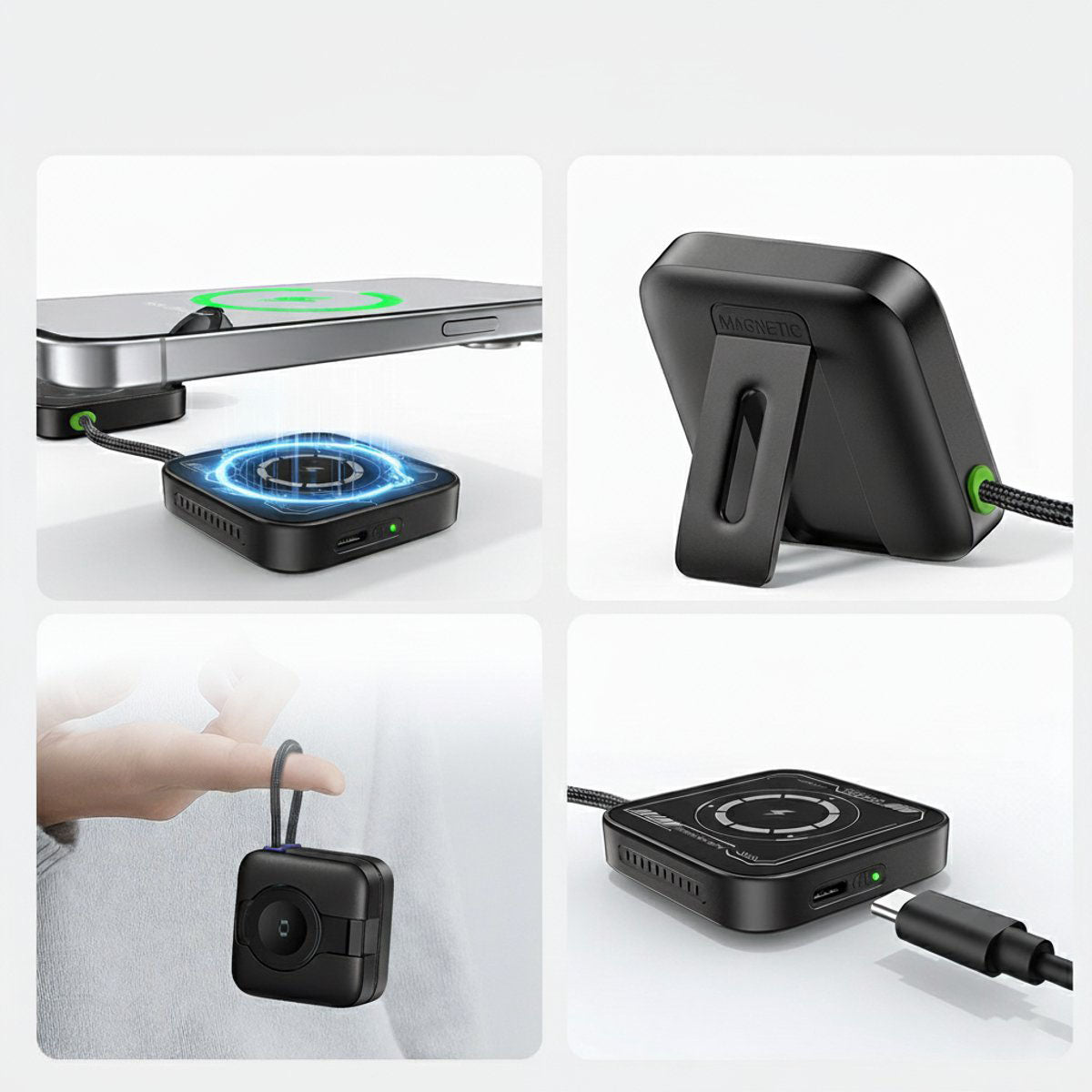 3-in-1 Draadloze Oplader MagSafe 22,5W Opvouwbaar