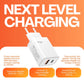 45W Dual USB-C Snellader met 1M Kabel – PD Oplader