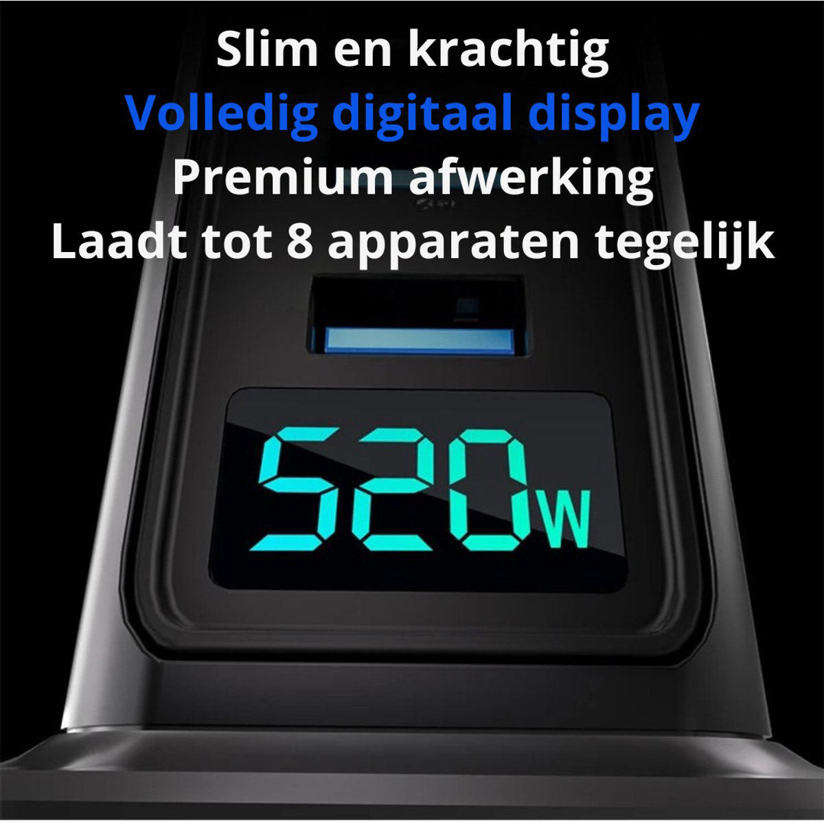 520W USB Oplaadtoren 8-Poorts – 4x USB-C & 4x USB-A