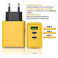 65W USB-C Oplader – 3 Poorten & Snelladen Geel