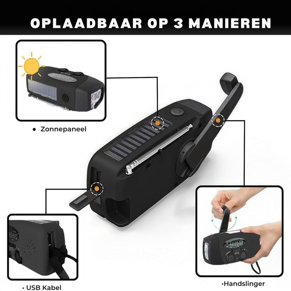 72U Noodpakket met Noodradio, EHBO & Waterfilter