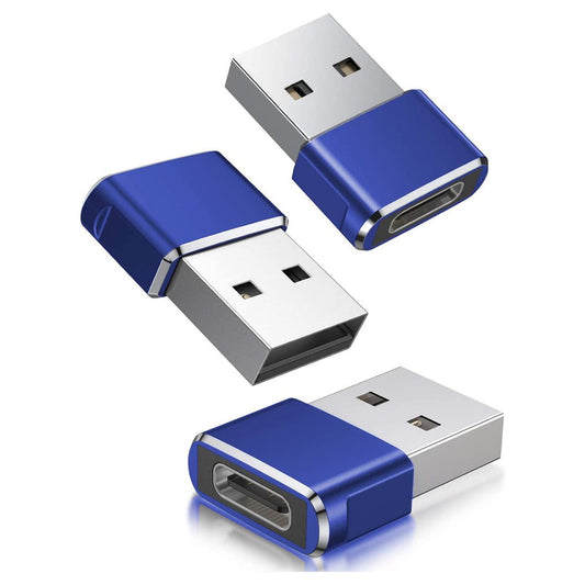 USB-C naar USB Adapter 2-Pack – USB 3.1 Blauw