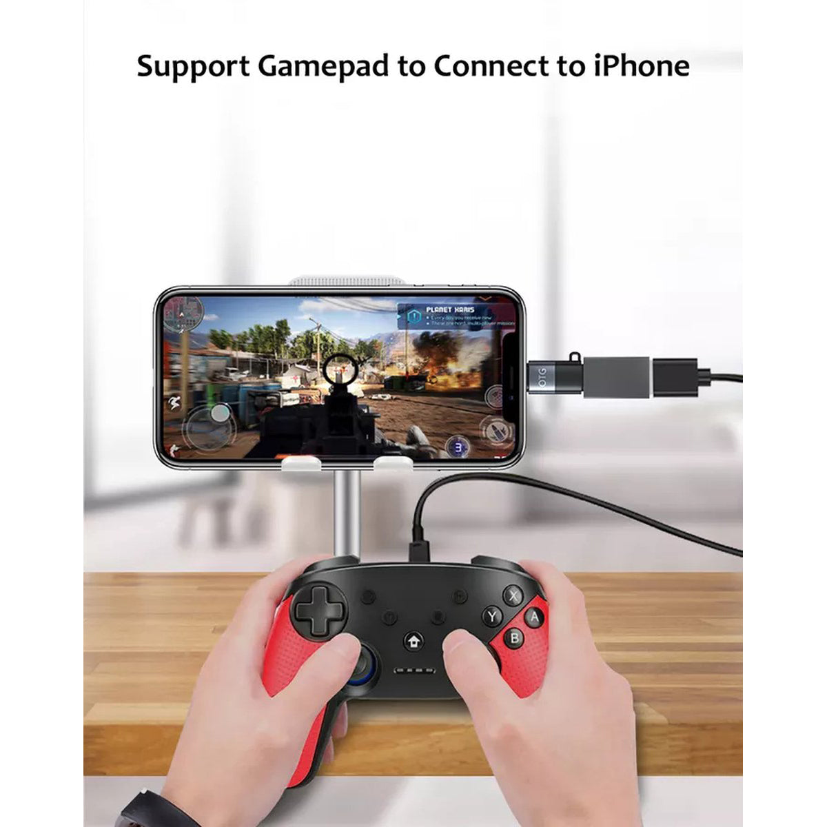 2x Staza Lightning naar USB-C OTG Adapter Zwart/Grijs