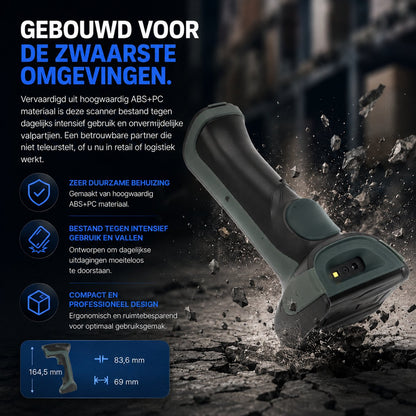 Bluetooth Barcode Scanner met Laadstation – 1D & 2D
