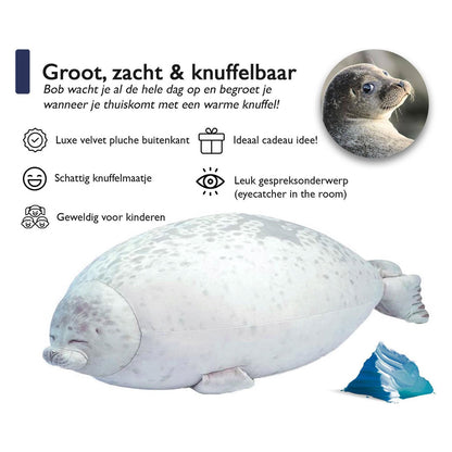 Bob de Zeehond XXL 80 cm – Knuffel & Body Pillow