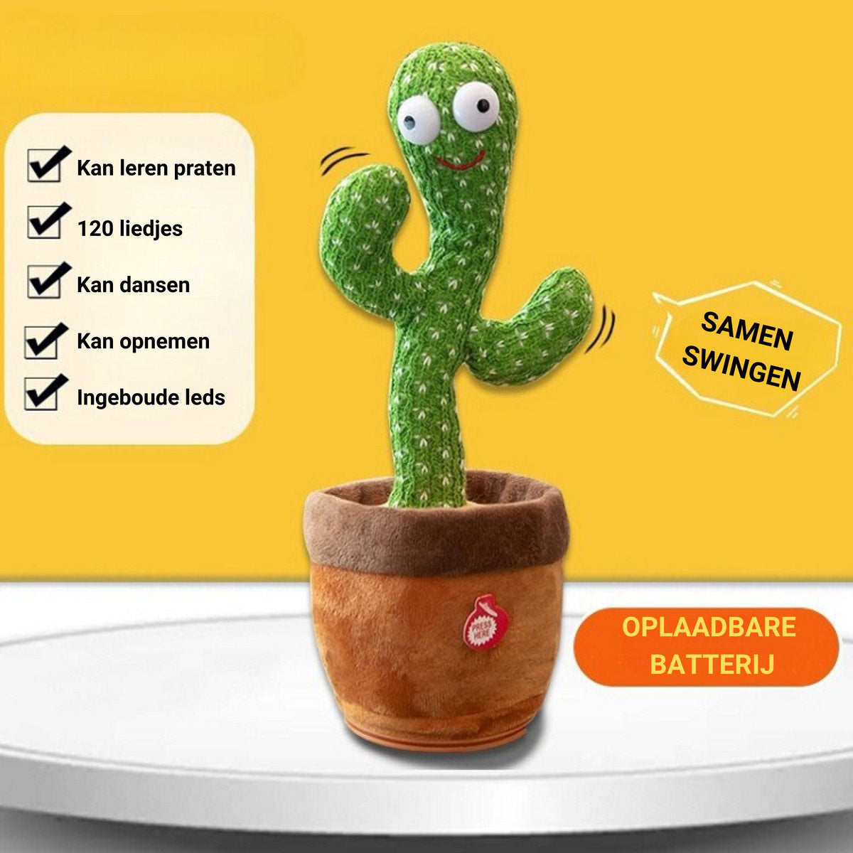 Dansende Cactus Knuffel – Interactief met 120 Liedjes
