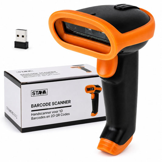 Draadloze Barcode Scanner 1D/2D QR – Plug & Play