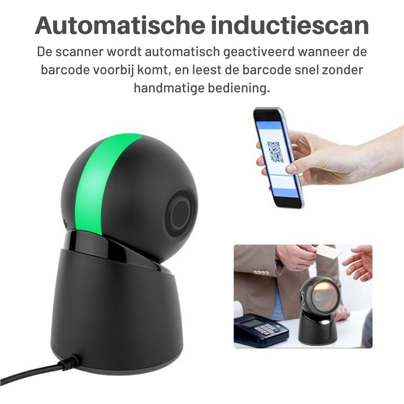 Handsfree QR & Barcode Scanner USB – 1D/2D Desktop