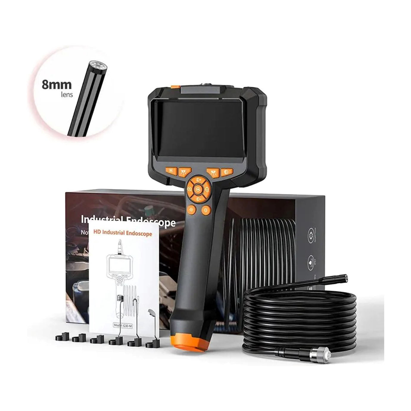 Inspection Camera 5M with Screen – 1080P HD Endoscope