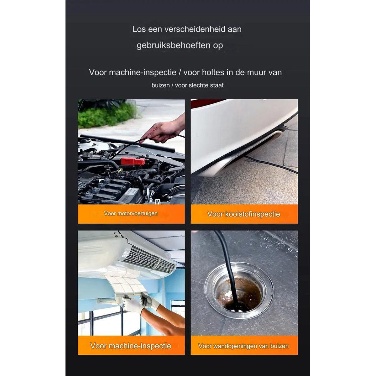 Inspection Camera 5M with Screen – 1080P HD Endoscope