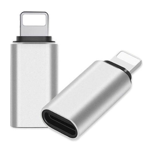 Lightning naar USB-C Adapter Aluminium – Grijs