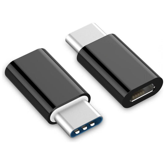 Micro-USB naar USB-C Adapter – Opladen & Data Zwart