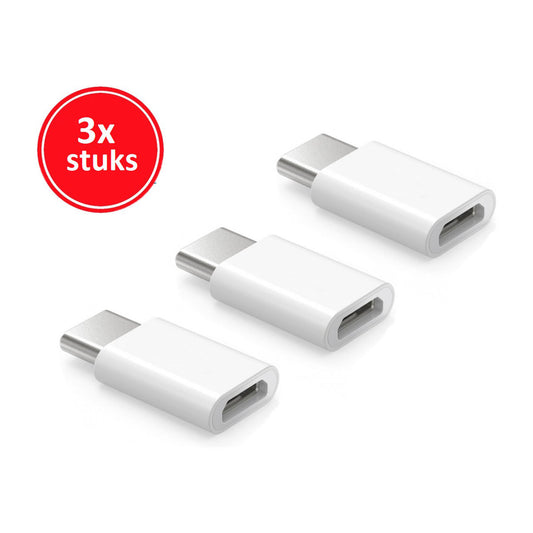 Micro-USB to USB-C Adapter 3-Pack – Charging & Data