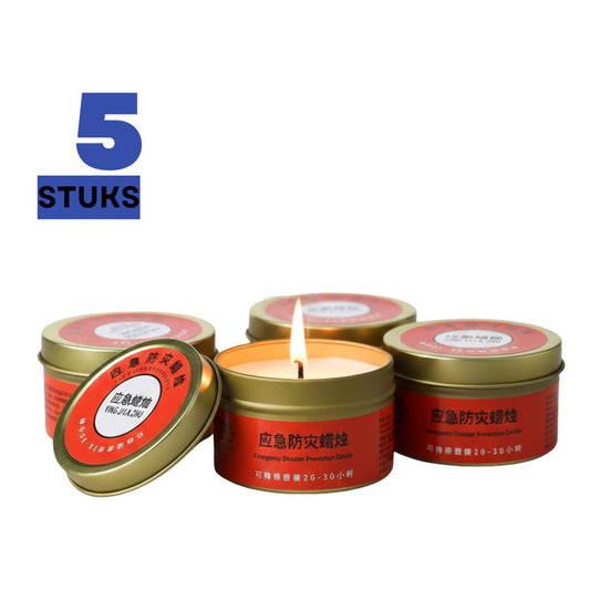 Noodkaarsen 24 Uur – Winddicht & Outdoor Set 5 Stuks