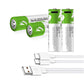 Oplaadbare AA Li-ion Batterijen 1.5V USB-C – 4 Stuks