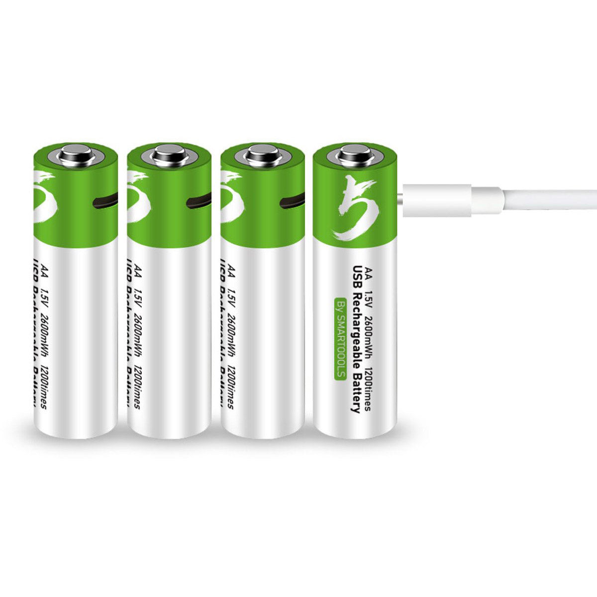 Oplaadbare AA Li-ion Batterijen 1.5V USB-C – 4 Stuks