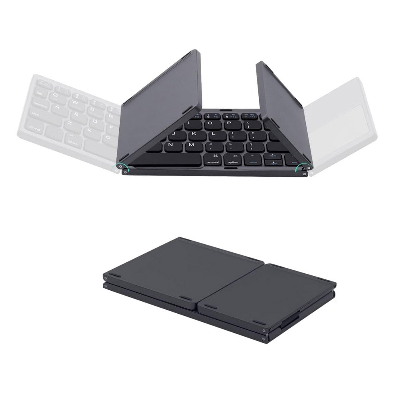 Opvouwbaar Bluetooth Toetsenbord met Touchpad Zwart