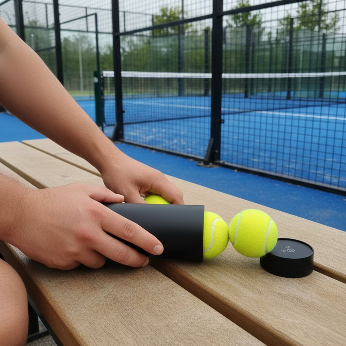 Padelballen Drukhouder met Accu – 20 PSI Ball Saver