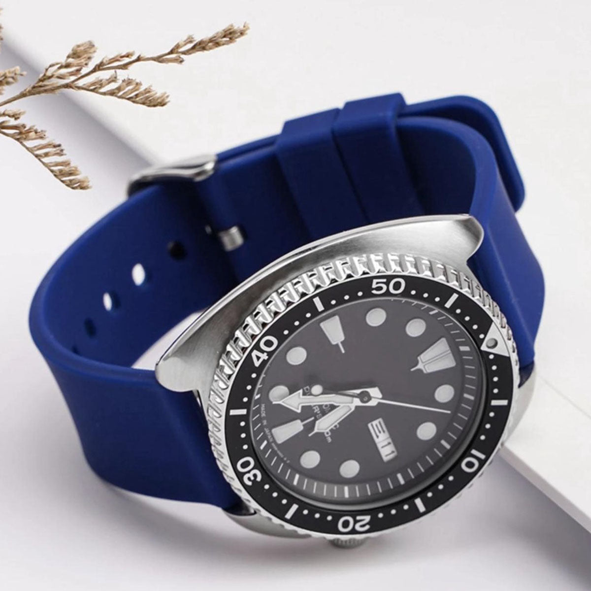Siliconen Horlogeband 16MM Zwart – Universeel Bandje