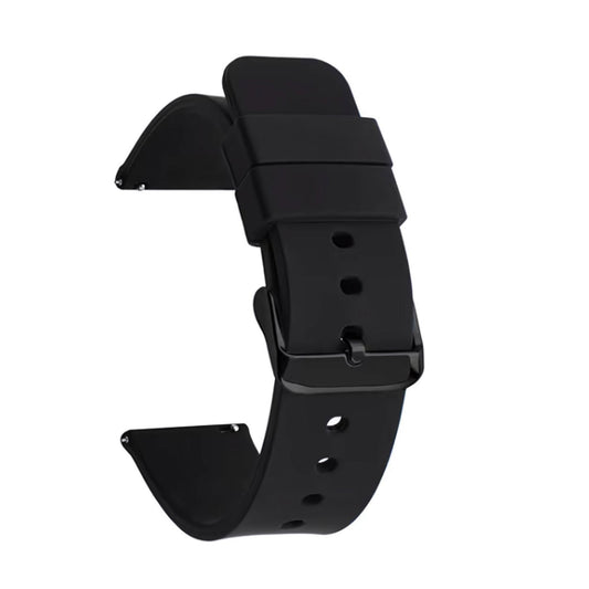 Siliconen Horlogeband 16MM Zwart – Universeel Bandje
