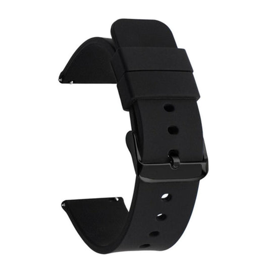Siliconen Horlogeband 16MM Zwart – Universeel Bandje