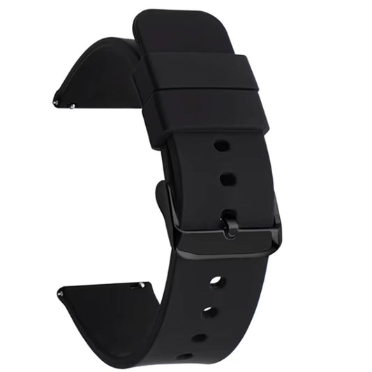 Siliconen Horlogeband 20MM Zwart – Universeel Bandje