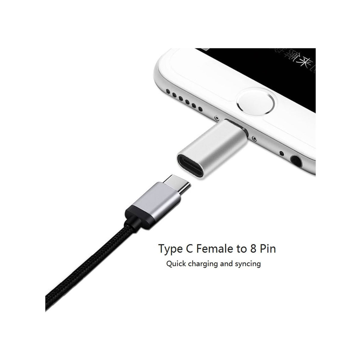 Staza Lightning naar USB-C Adapter 2-Pack – Zwart