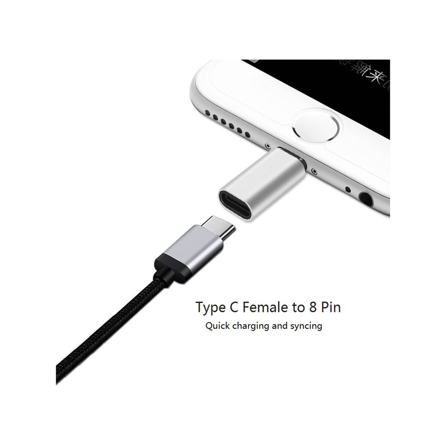 Staza Lightning naar USB-C Adapter 2-Pack – Zwart
