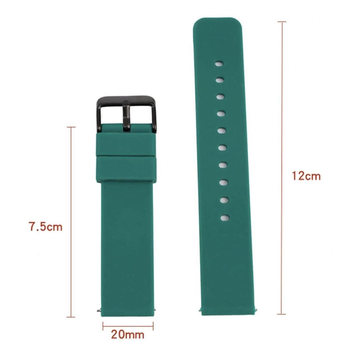 Staza Siliconen Horlogeband 14MM – Zwart Universeel