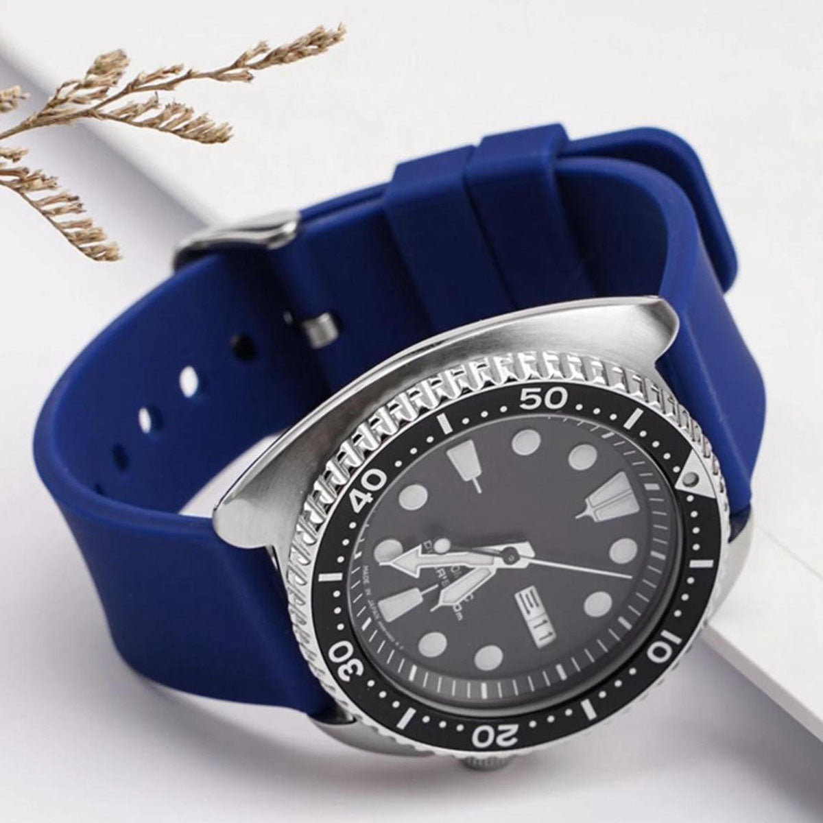 Staza Siliconen Horlogeband 24MM – Zwart Universeel