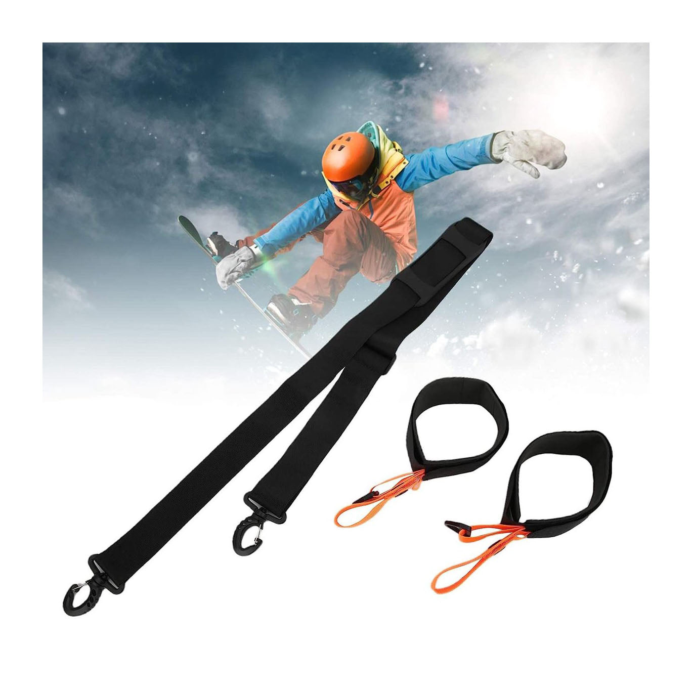Staza Skidrager Oranje – Draagband voor Ski’s & Stokken