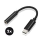 Staza USB-C naar 3.5mm AUX Adapter DAC – 2-Pack