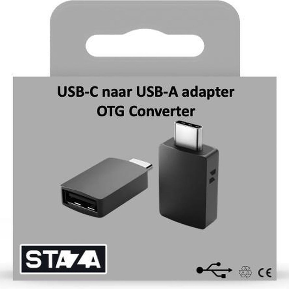 Staza USB-C naar USB 3.0 OTG Adapter – Zwart